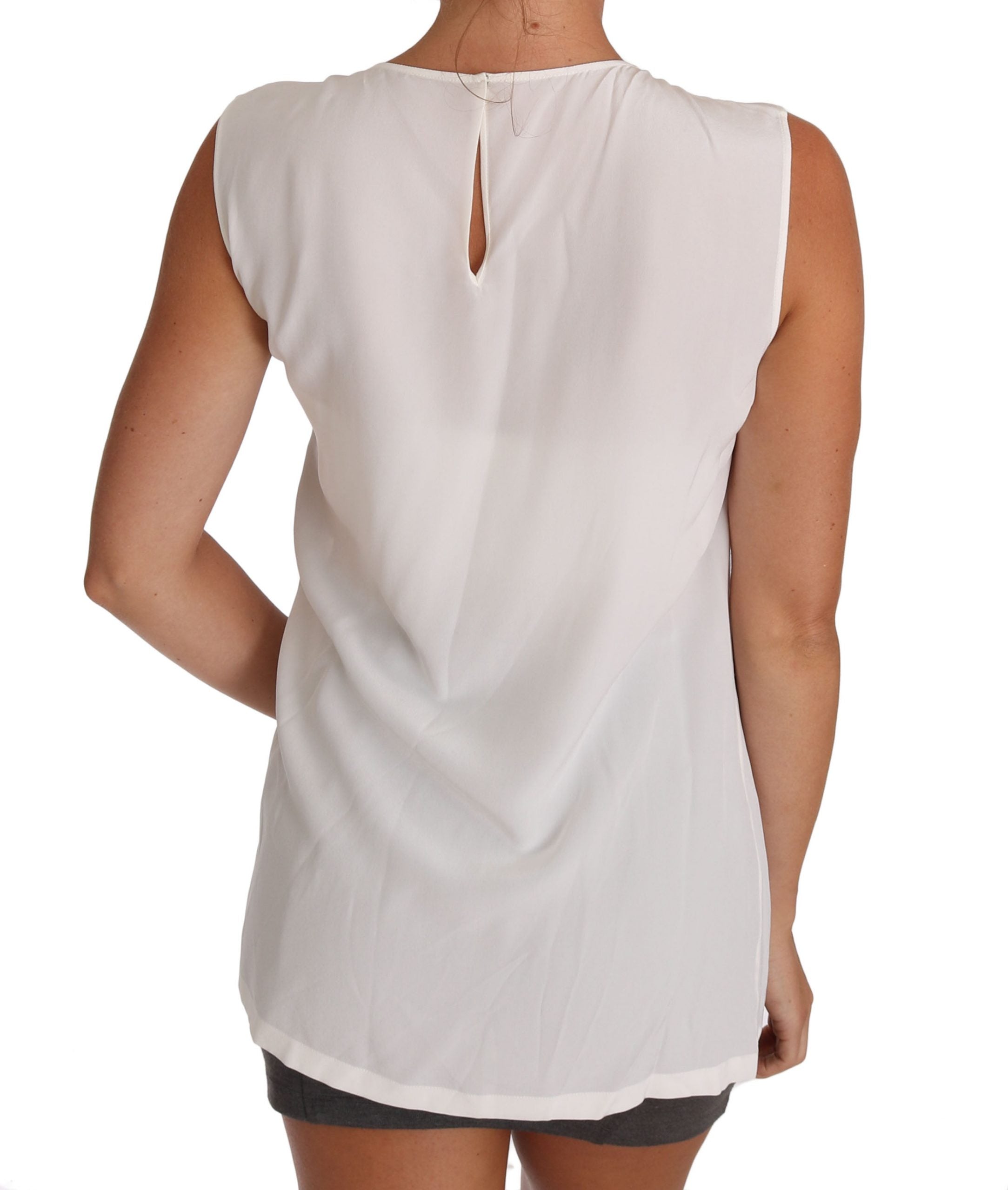 White Silk I LOVE ITALY Cami T-shirt - ventzia