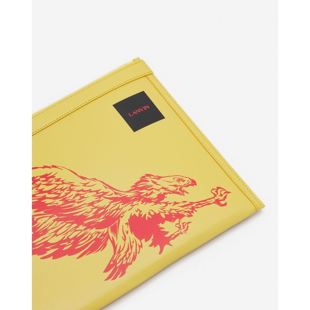 "Yellow Leather Men Wallet" - ventzia