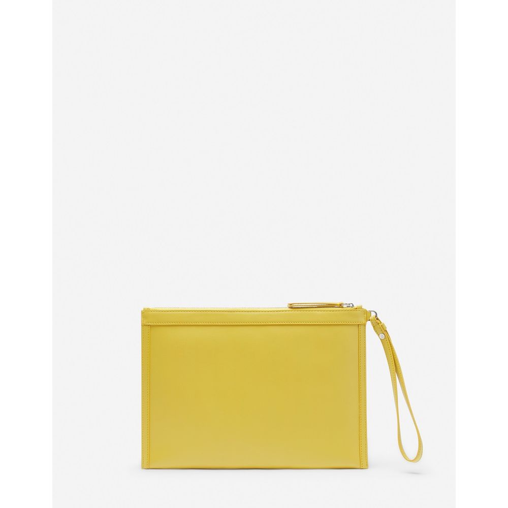 "Yellow Leather Men Wallet" - ventzia