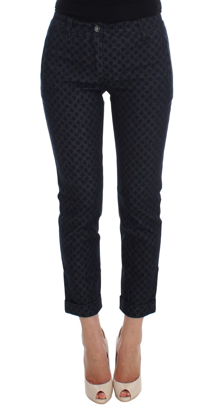 Chic Polka Dotted Capris Jeans - ventzia