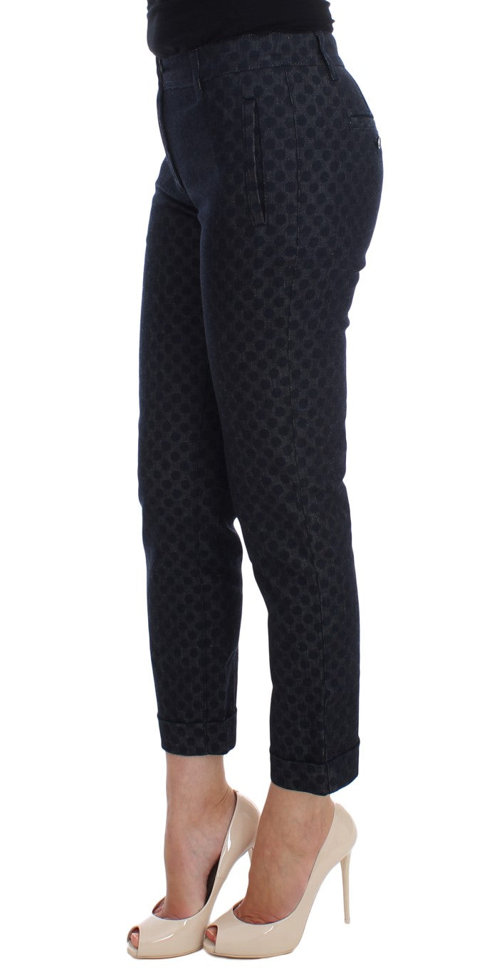 Chic Polka Dotted Capris Jeans - ventzia