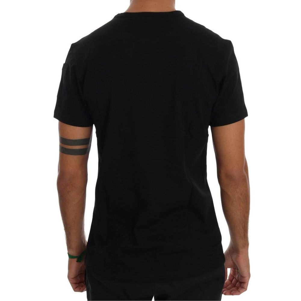 Black Cotton T-Shirt - ventzia