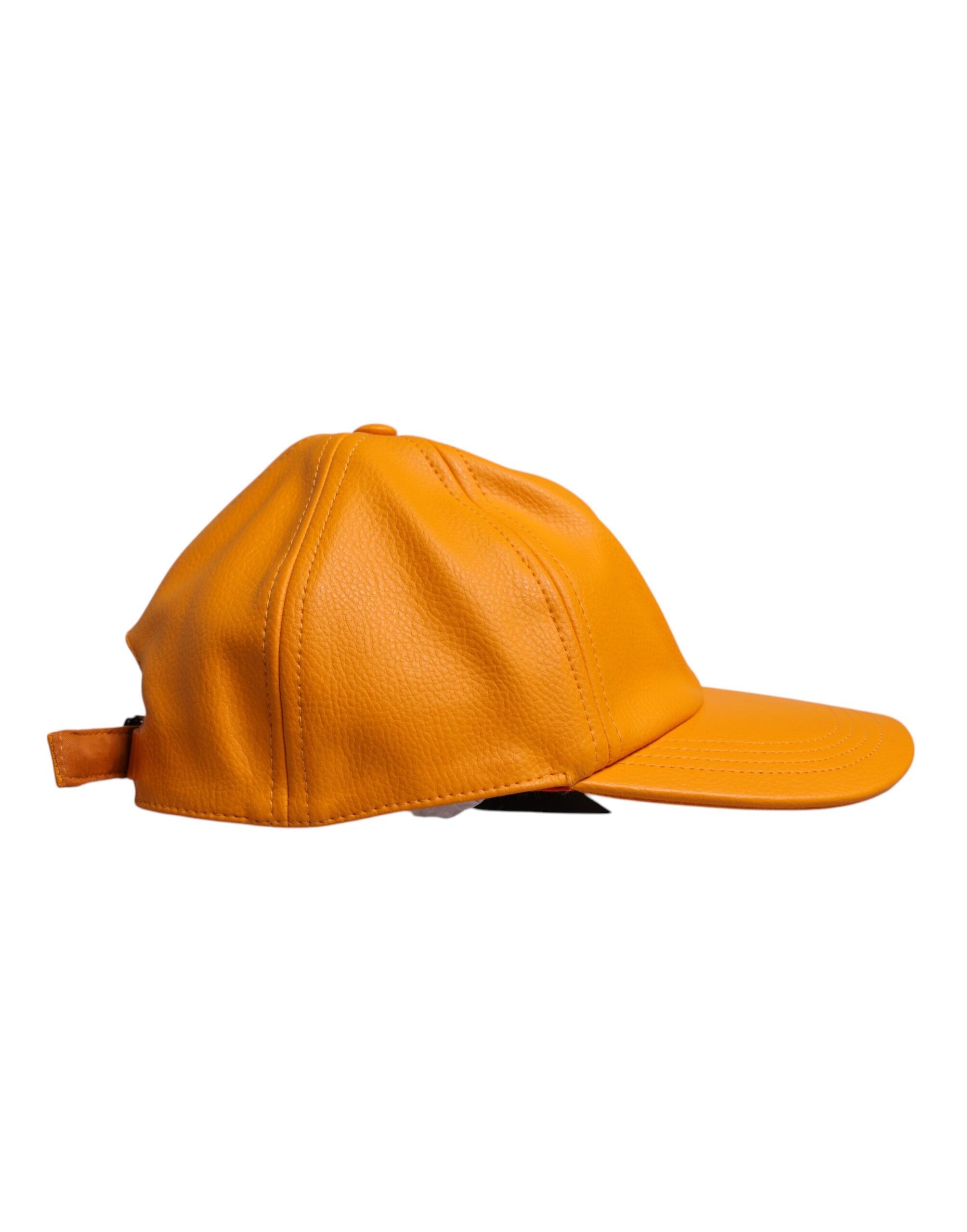 Orange Cotton 6 Panels Baseball Cap - ventzia