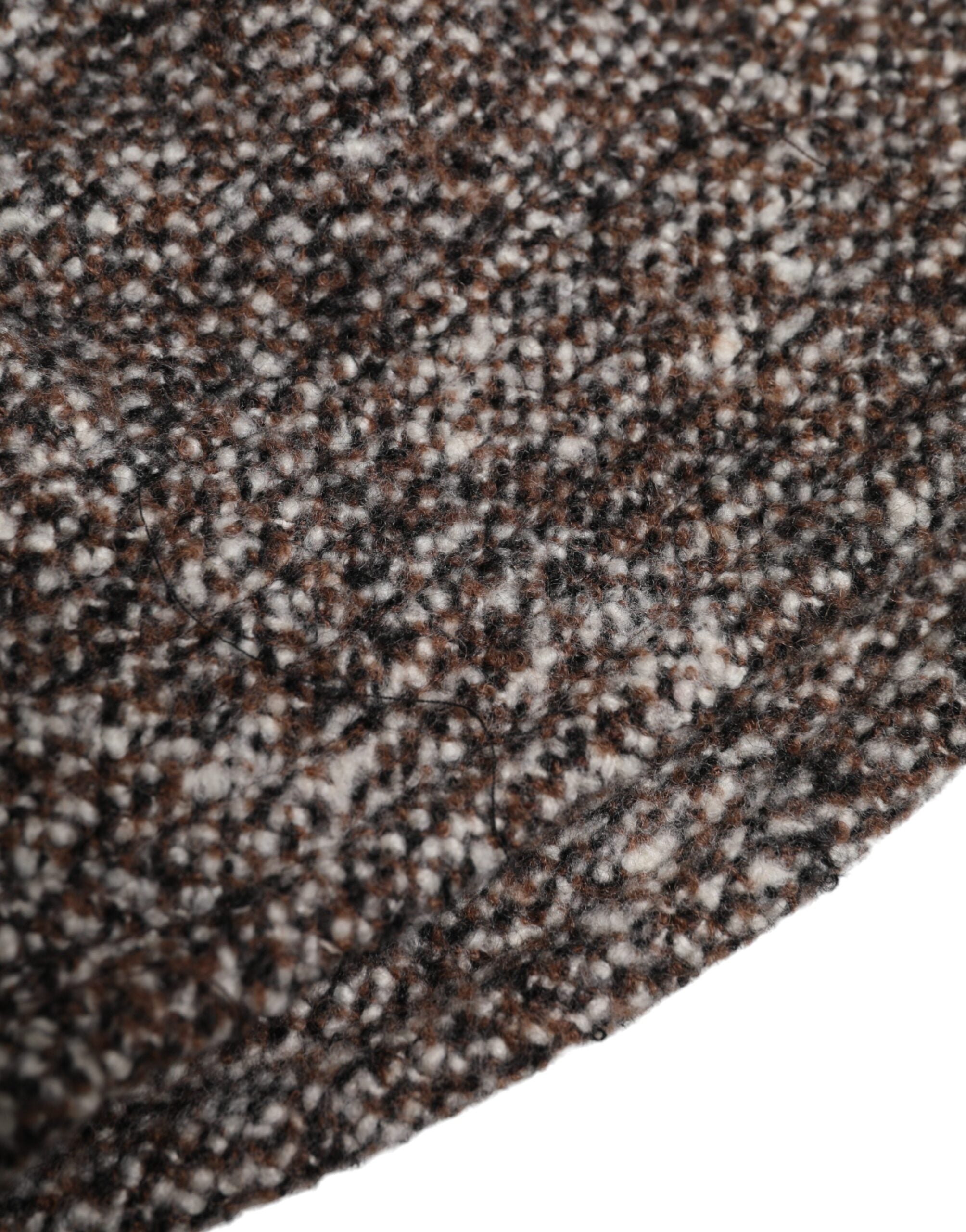 Brown Alpaca Wool Woven Bucket Hat - ventzia