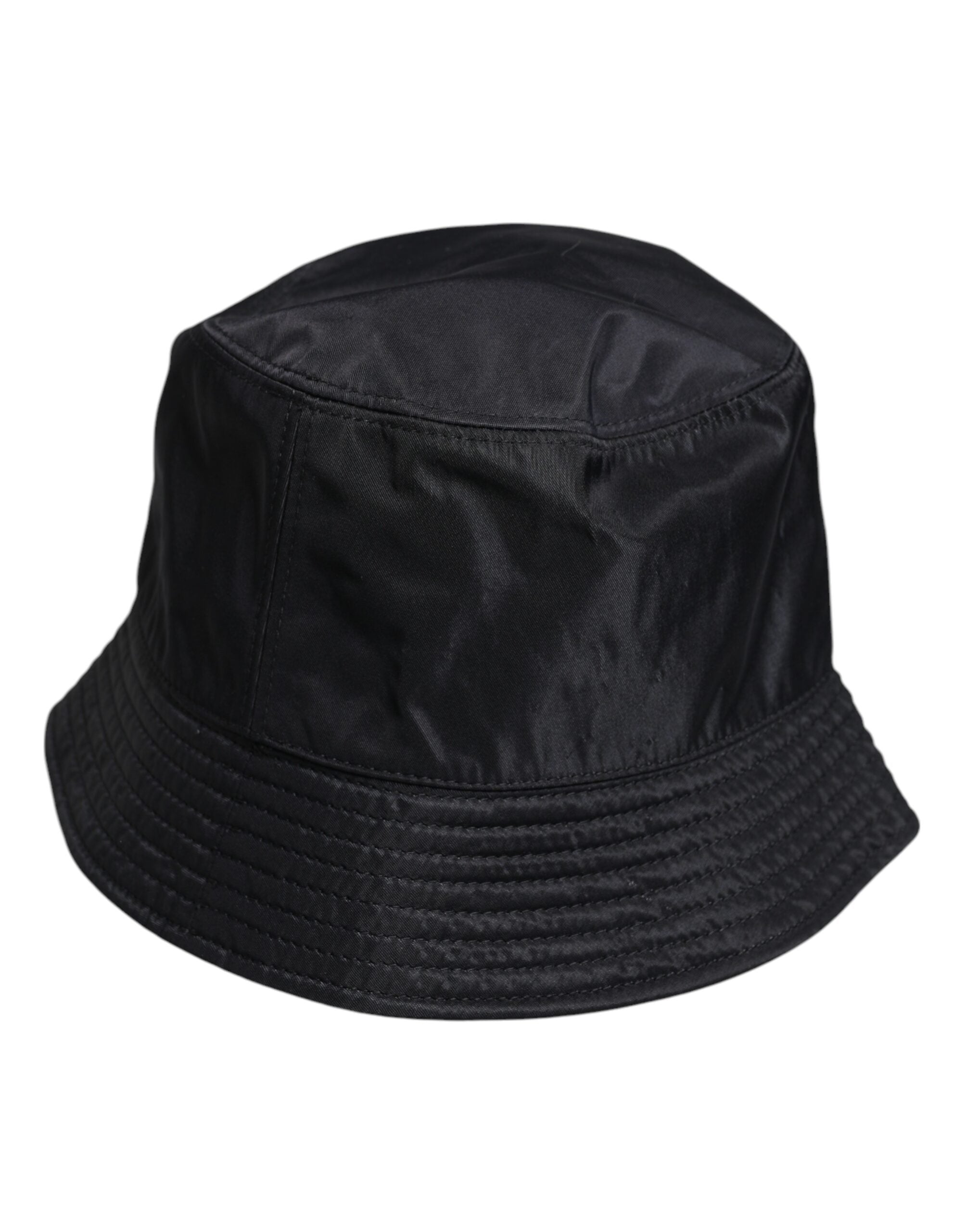 Black Cotton Wide Brim Bucket Hat - ventzia
