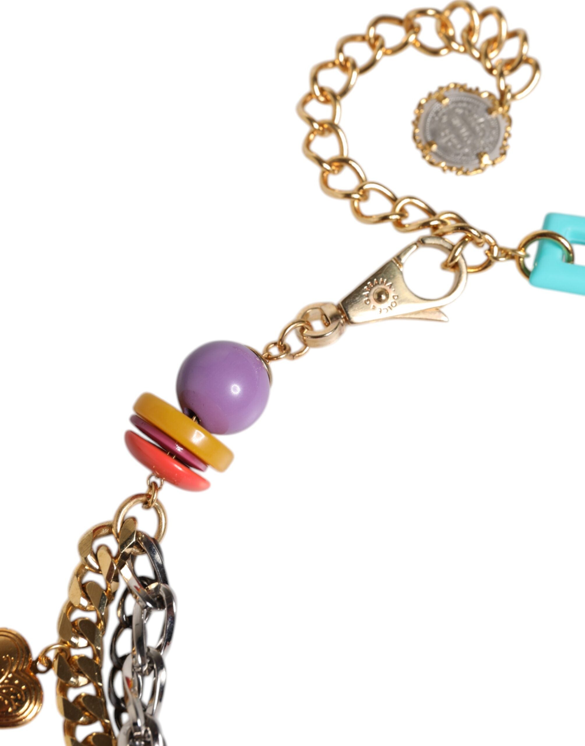 Multicolor Embellished Waist Chain Belt - ventzia