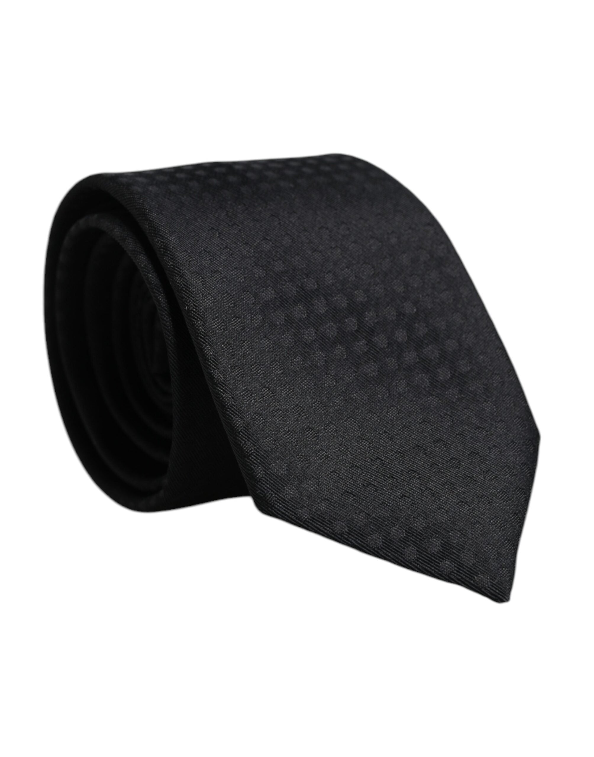 Black Circles Silk Adjustable Necktie Tie
