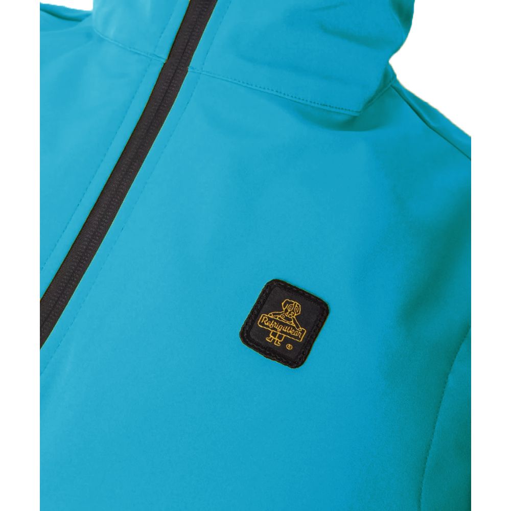 Light Blue Polyester Men Vest - ventzia
