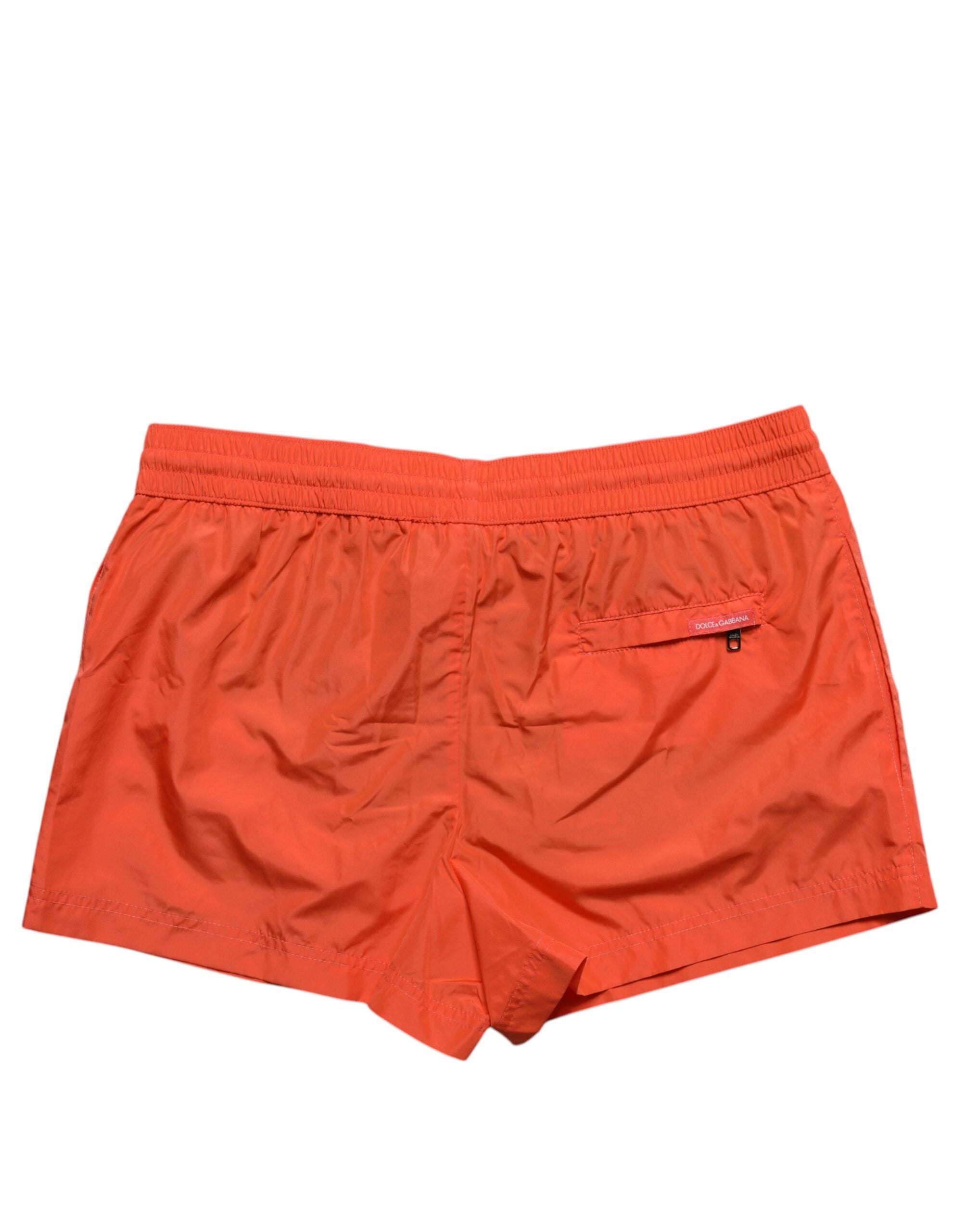 Orange Polyester Beachwear Shorts 2Pc Swimwear - ventzia
