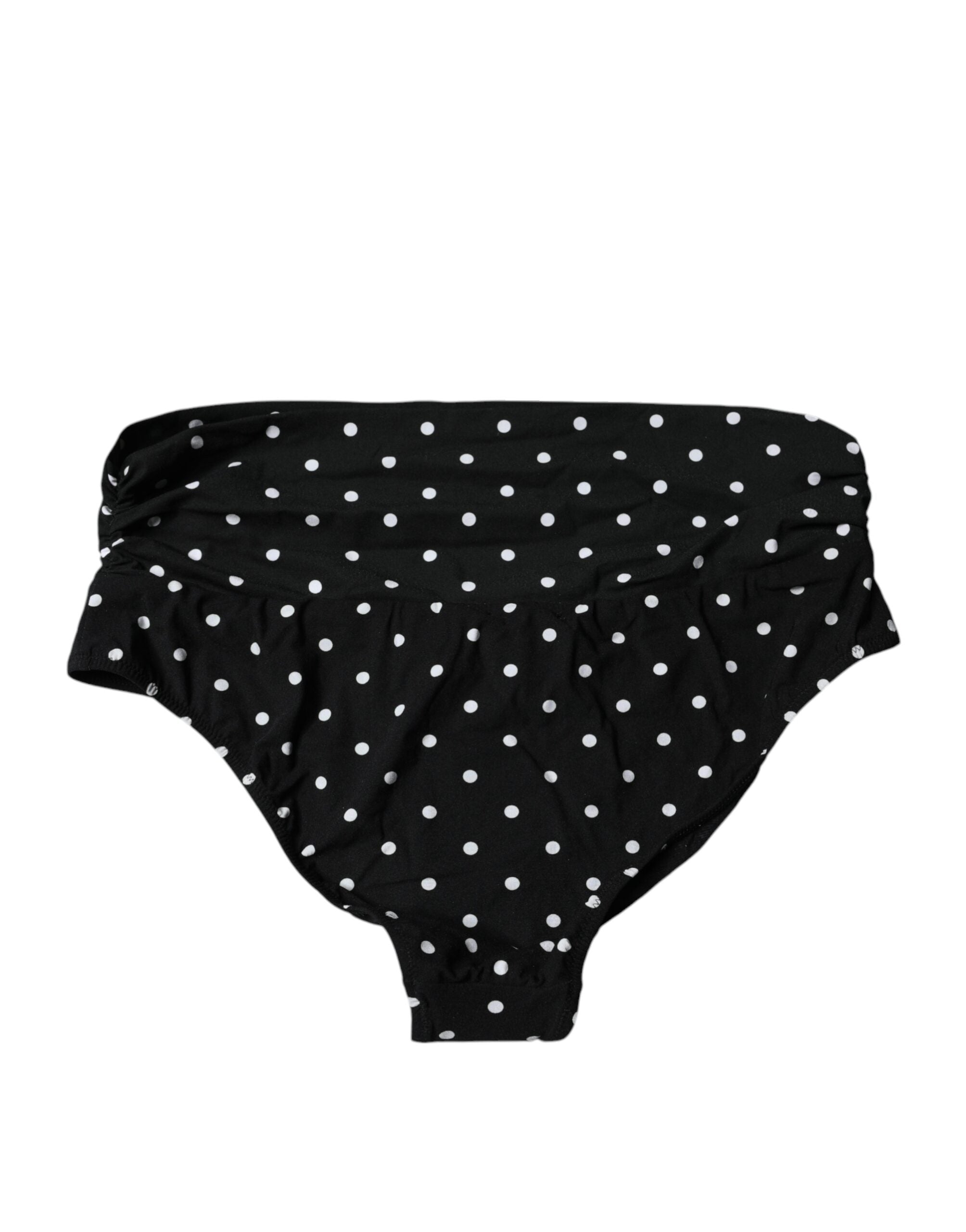 Black Polka Dot Swimsuit Bikini Bottom Swimwear - ventzia