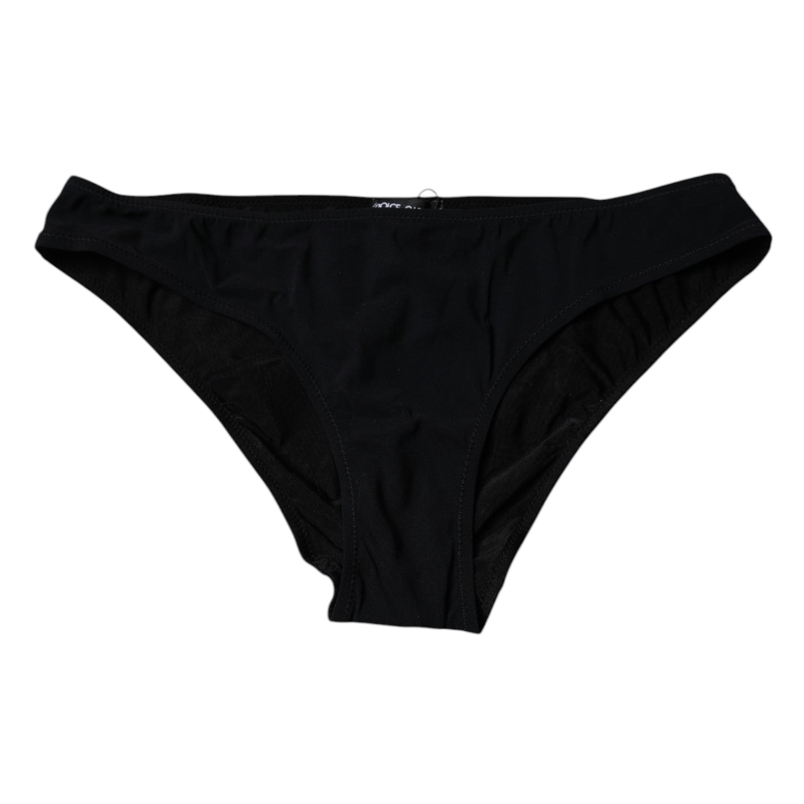 Black Nylon Stretch Mid Waist Panty Underwear - ventzia