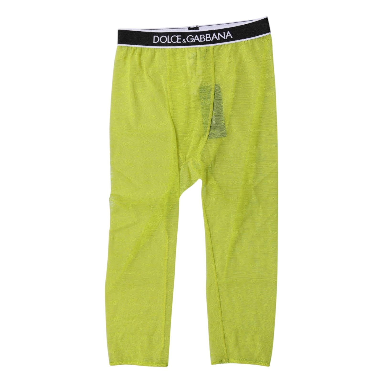 Green DG Logo Nylon Cropped Tights Underwear - ventzia