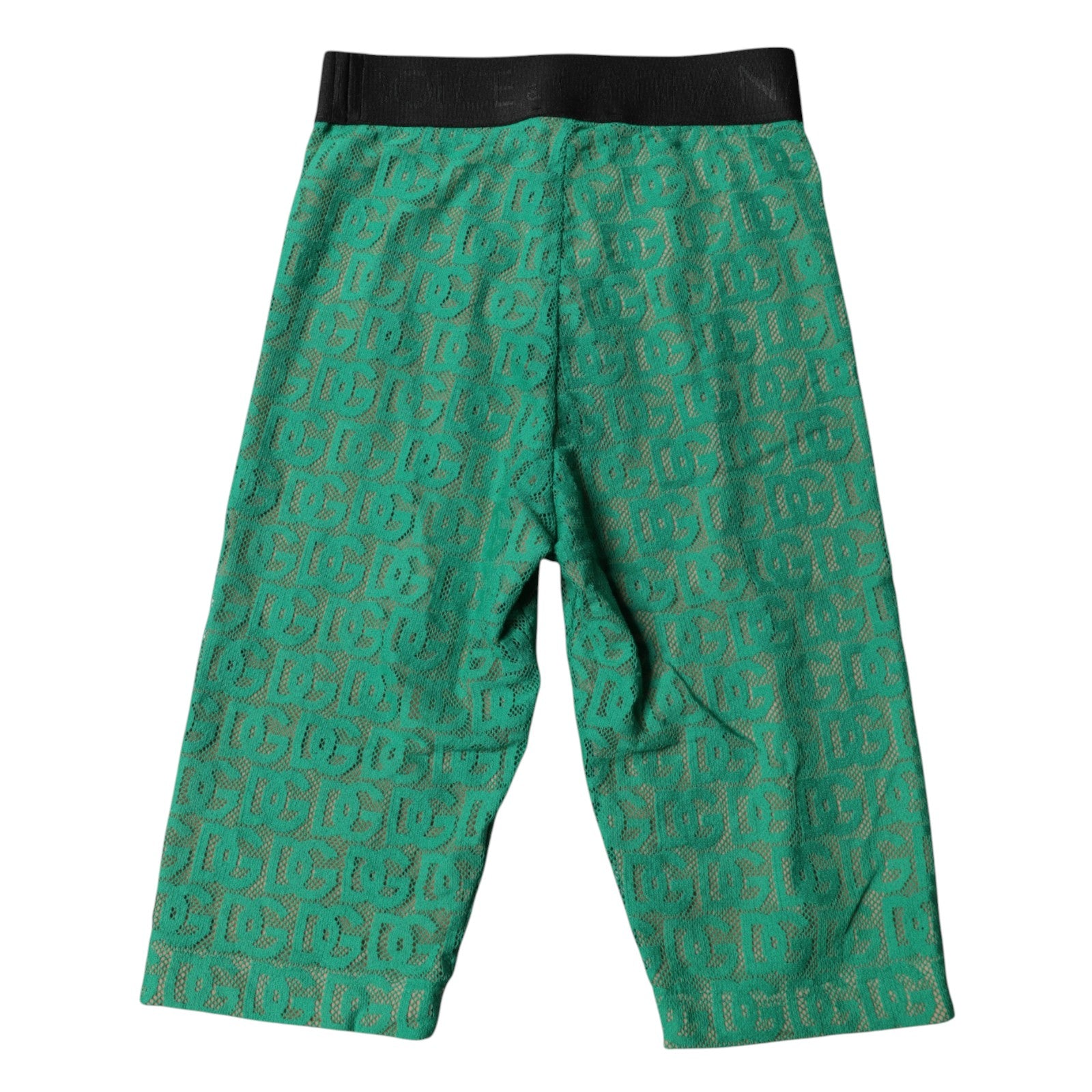 Green Logo Monogram Cropped Tights Underwear - ventzia