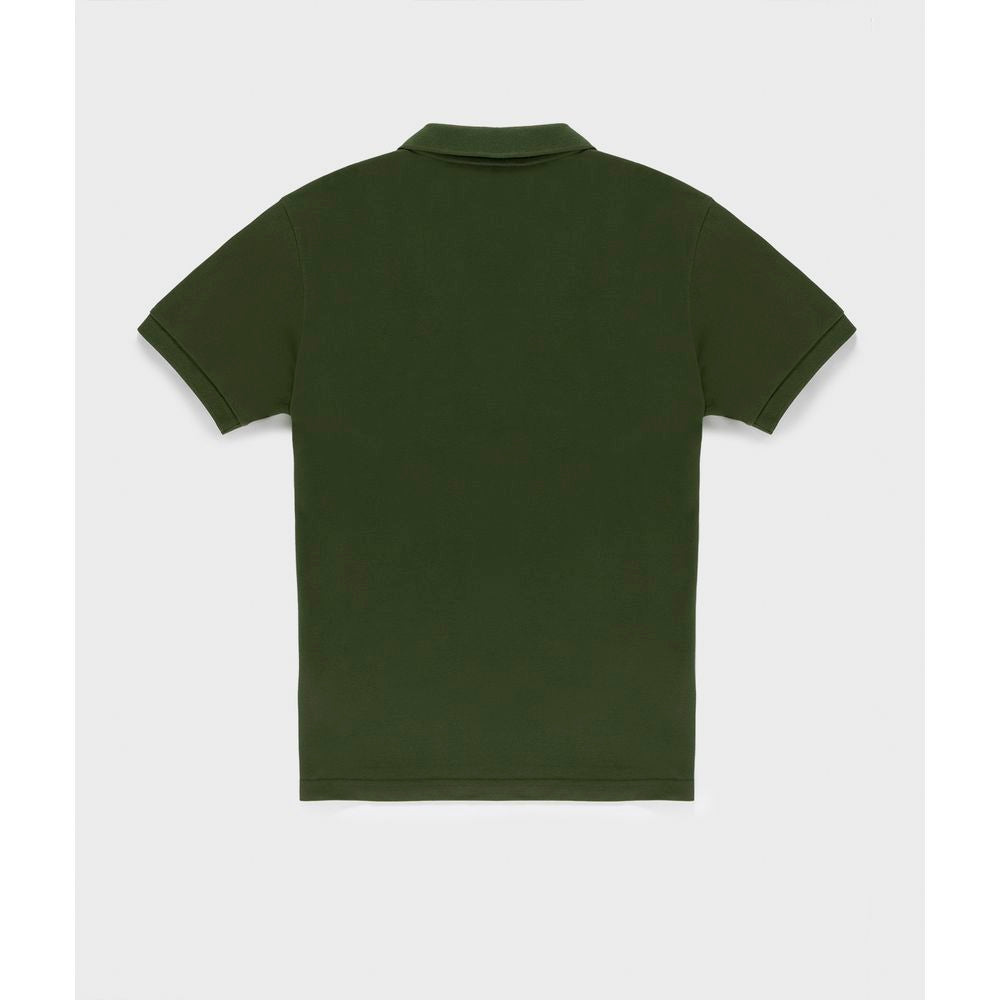 Green Cotton Polo Shirt - ventzia