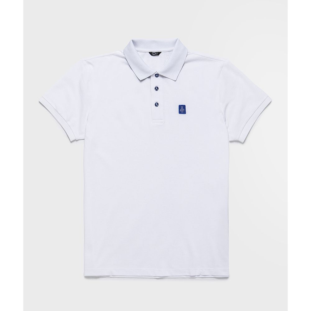 White Cotton Polo Shirt - ventzia