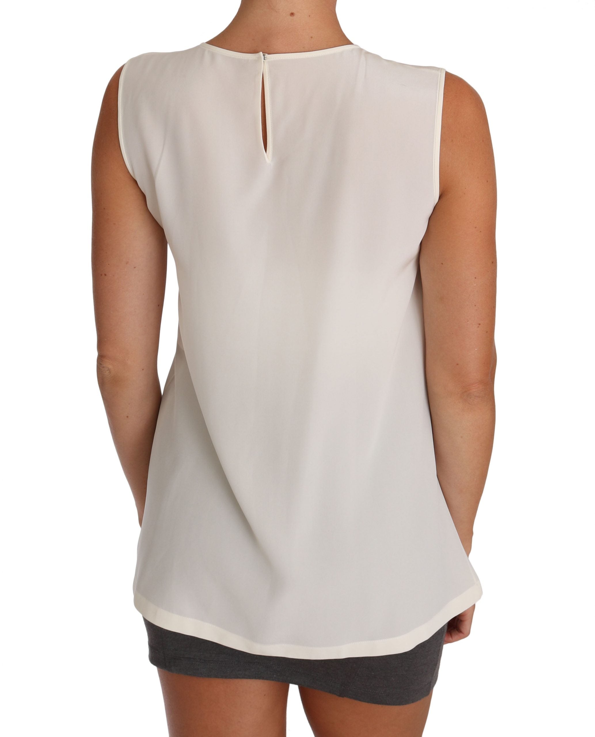 Enchanted Sequined Silk Sleeveless Top - ventzia