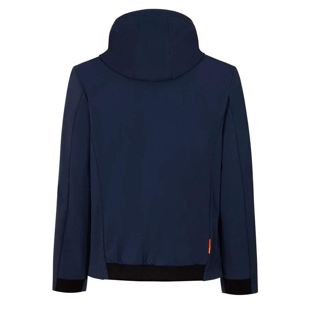 Blue Polyester Jacket - ventzia