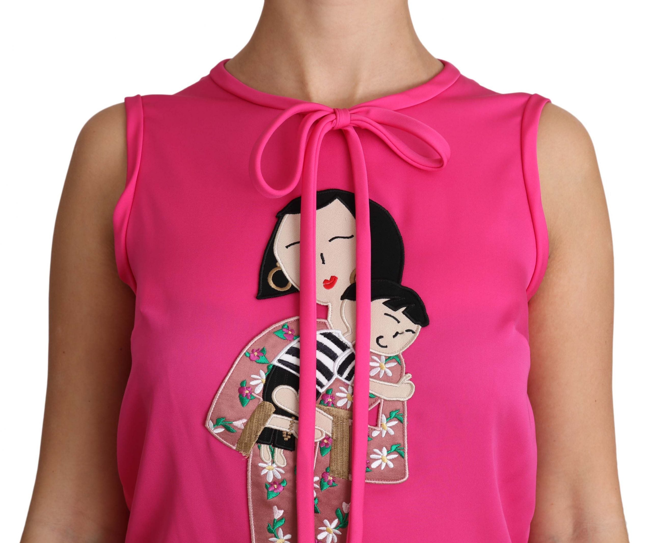Elegant Pink Silk Family Tank Top Shirt - ventzia