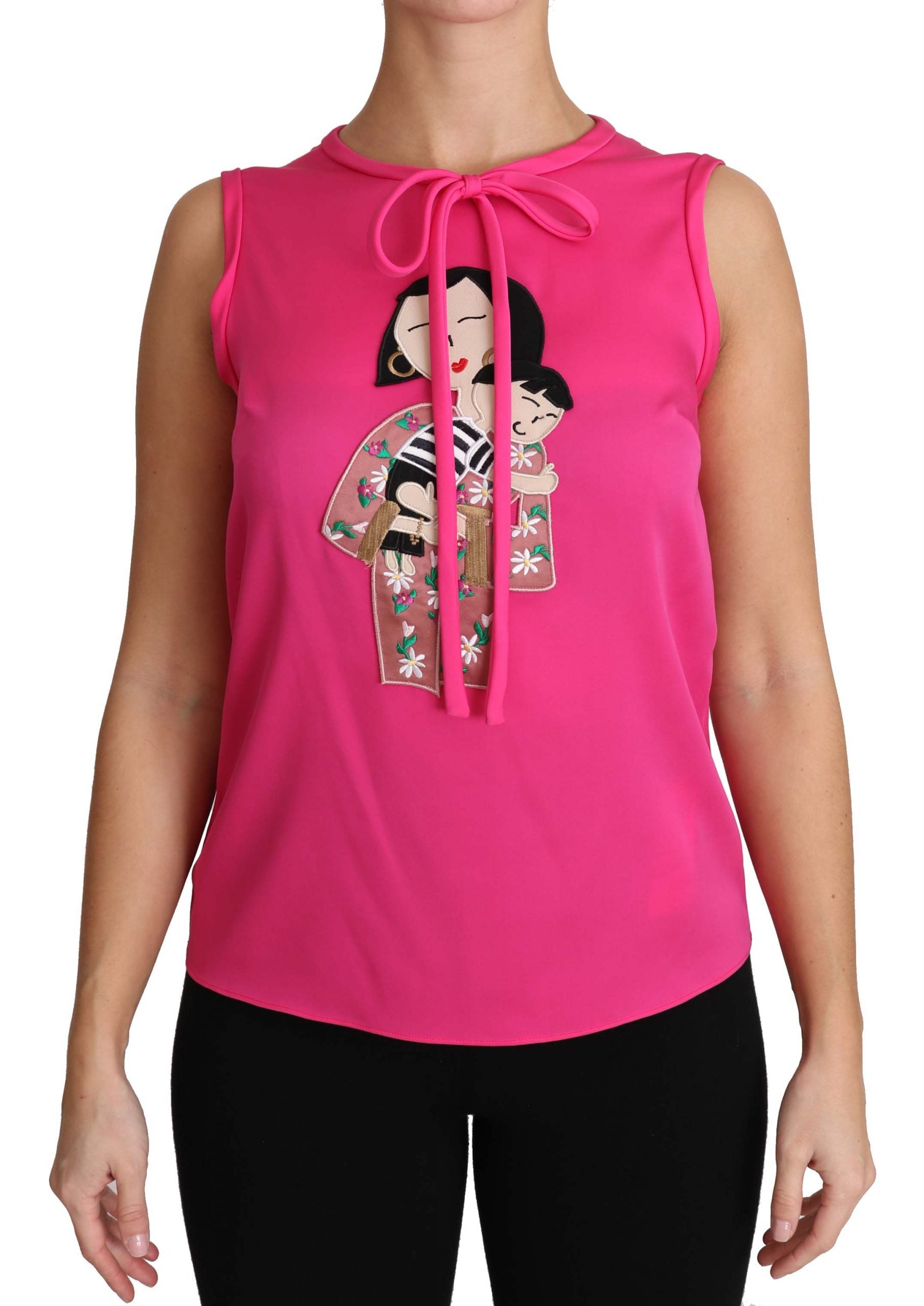Elegant Pink Silk Family Tank Top Shirt - ventzia
