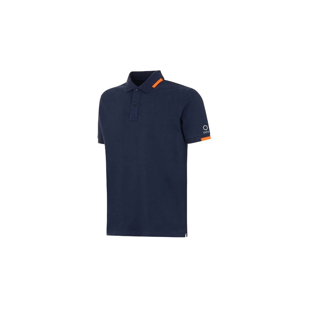 Blue Cotton Polo Shirt - ventzia