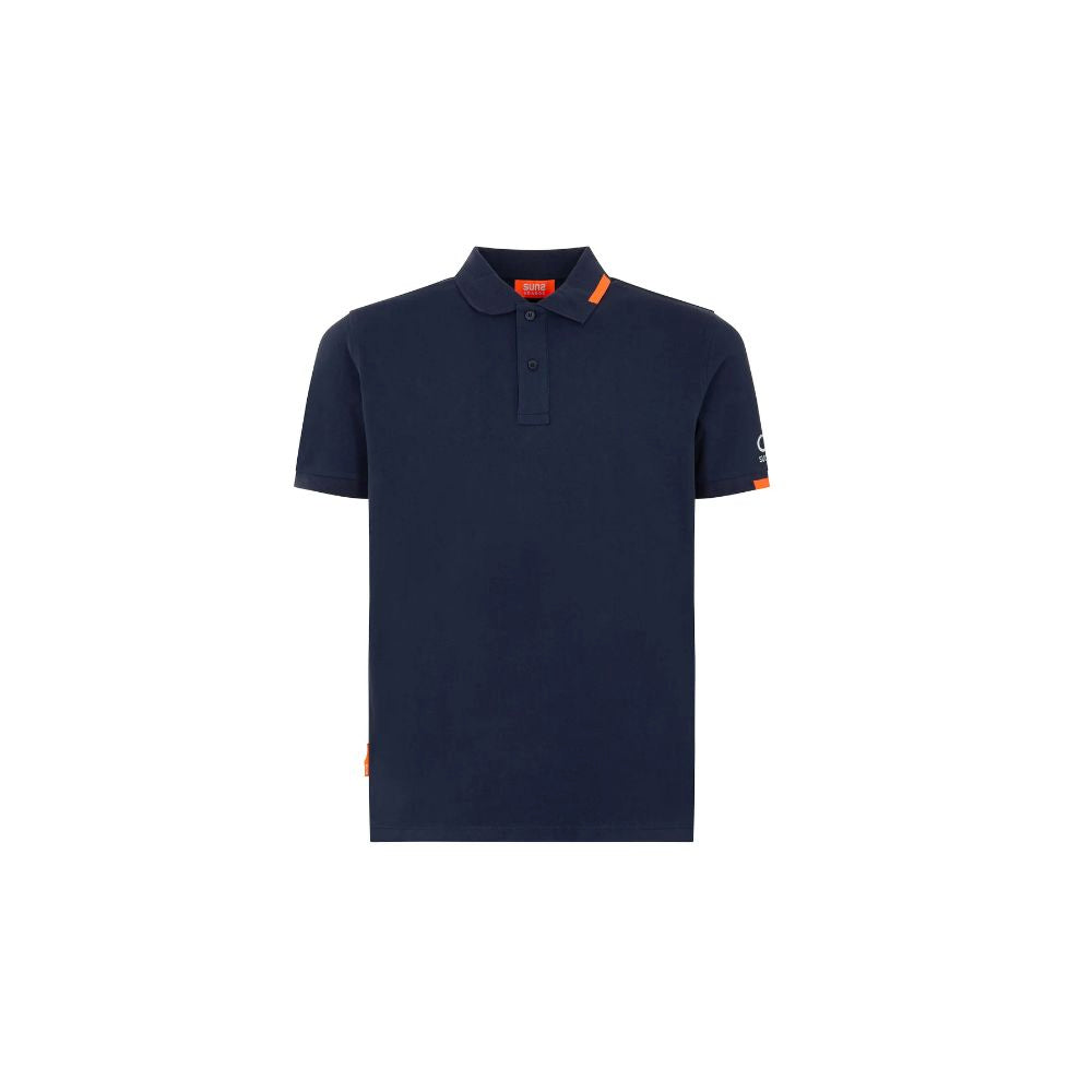 Blue Cotton Polo Shirt - ventzia