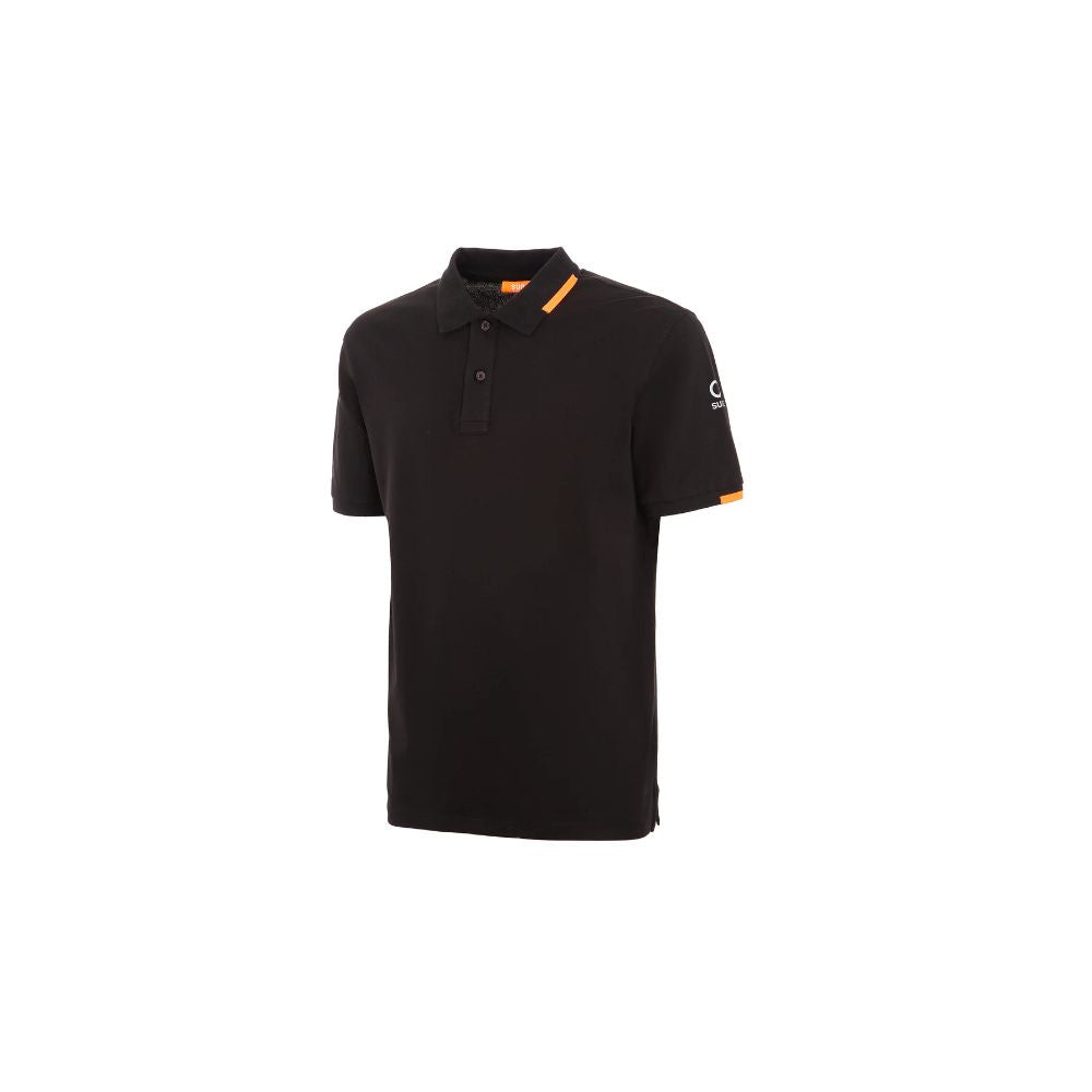 Black Cotton Polo Shirt - ventzia
