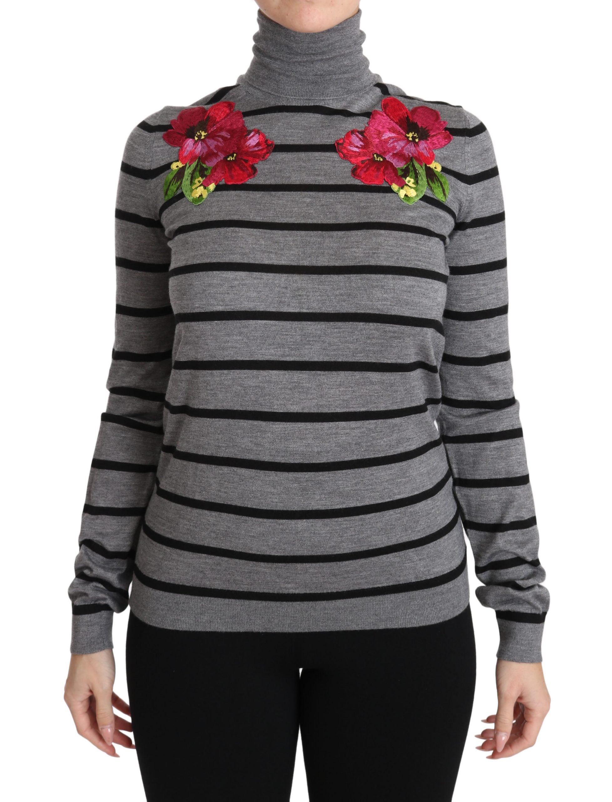 Elegant Embroidered Cashmere-Silk Sweater - ventzia
