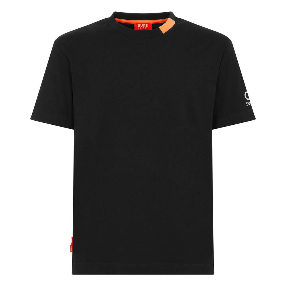 Black Cotton Men T-Shirt - ventzia