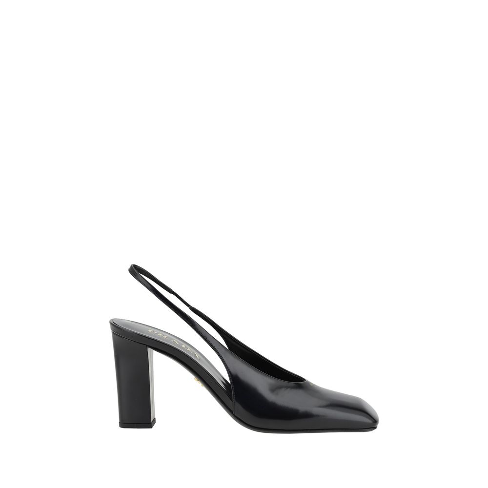 Black Calf Leather Pumps - ventzia