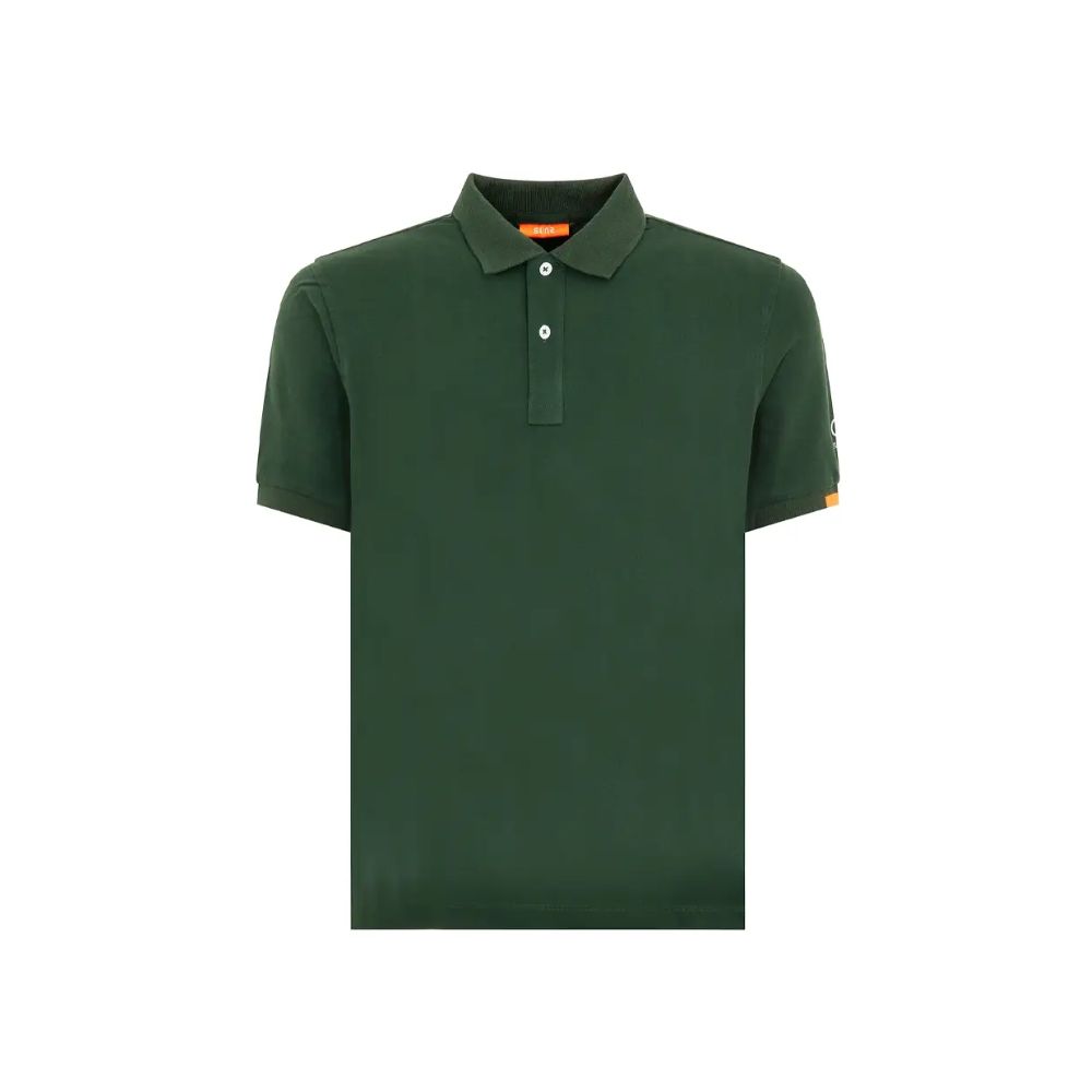 Green Cotton Polo Shirt - ventzia