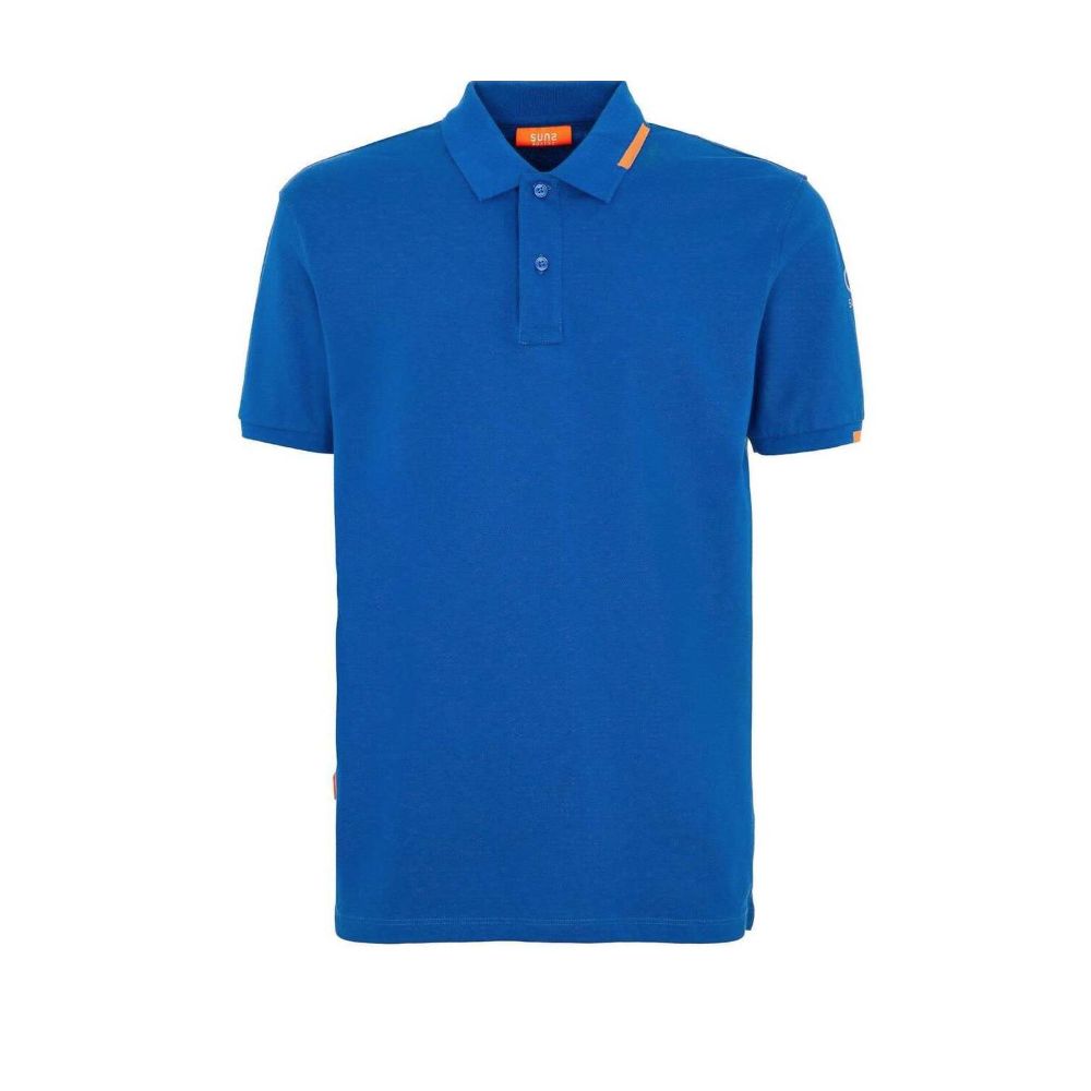 Blue Cotton Polo Shirt - ventzia