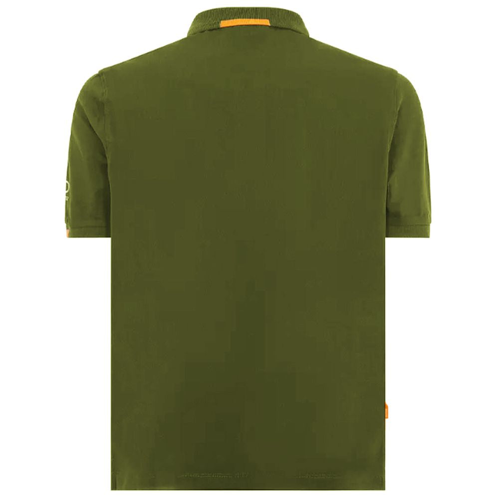 Green Cotton Polo Shirt - ventzia
