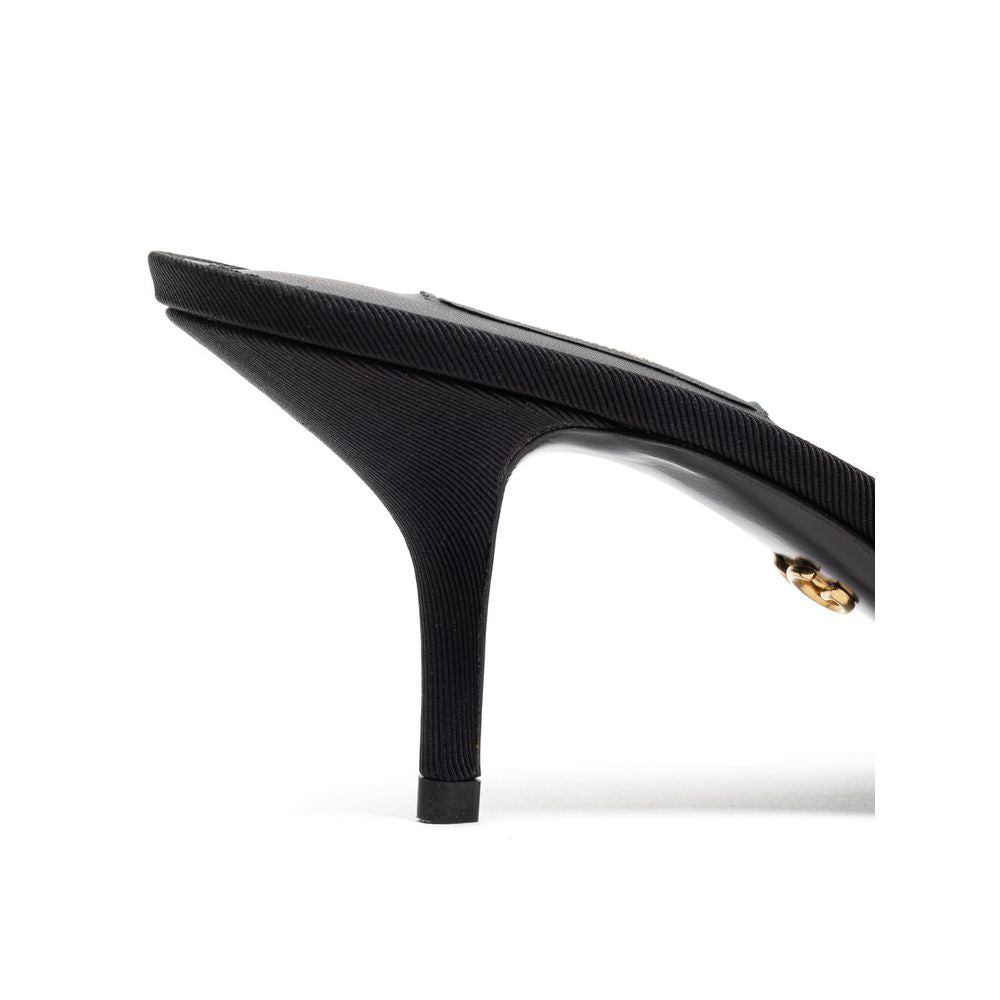Black Cotton Sandal - ventzia