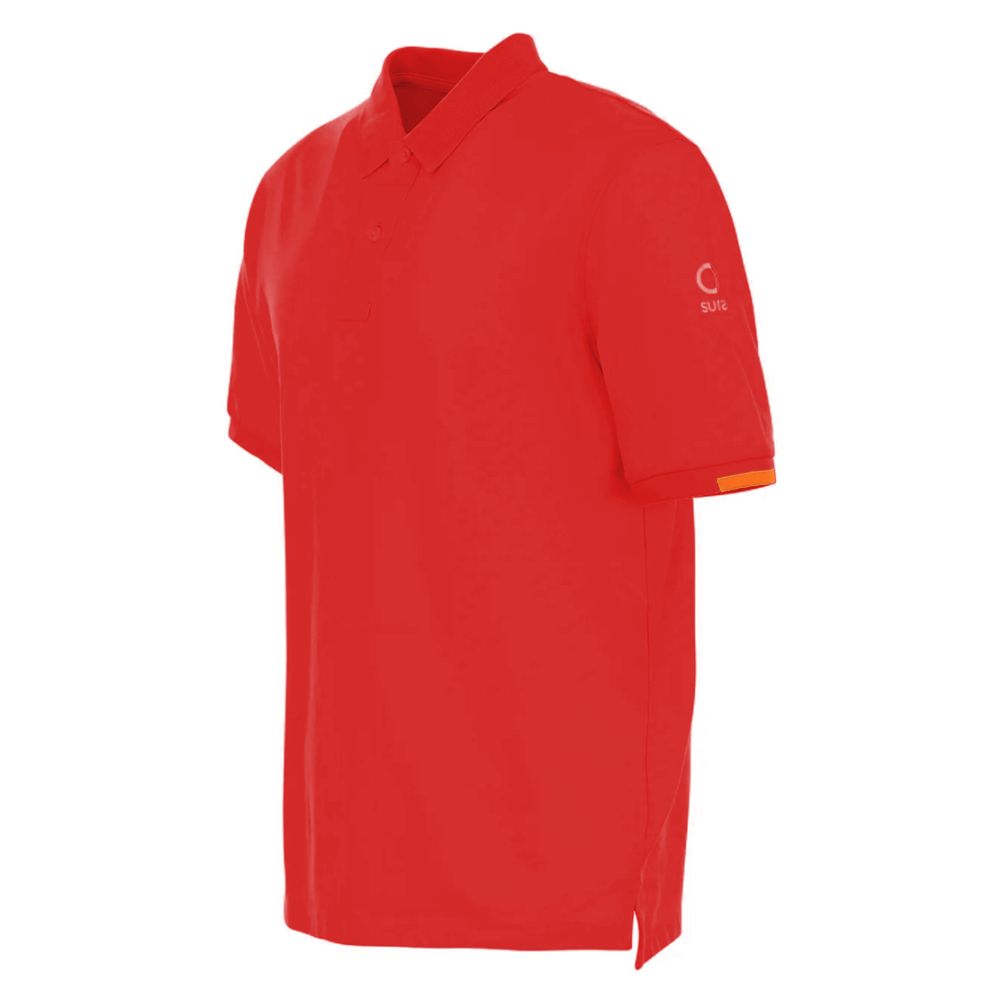 Red Cotton Polo Shirt - ventzia