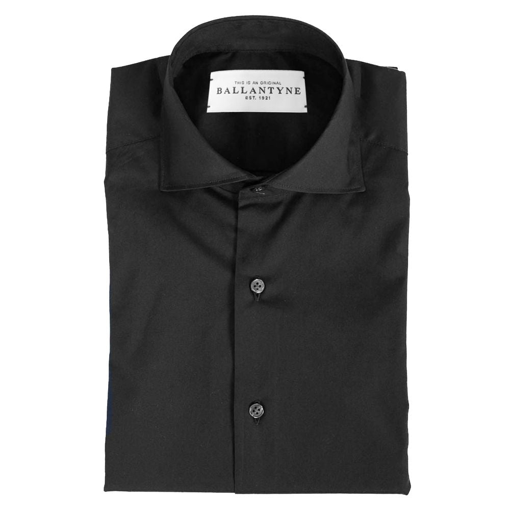 Black Cotton Men's Shirt - ventzia