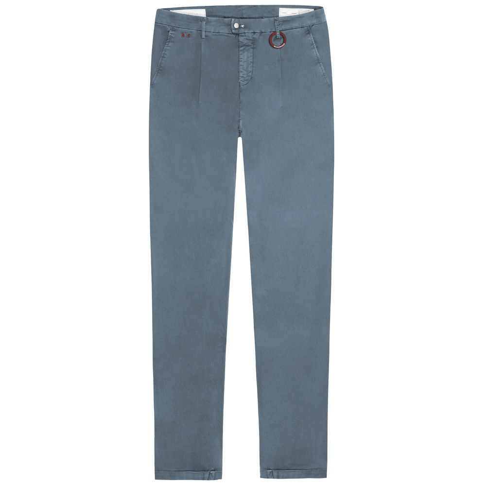 Light Blue Cotton Men Jeans - ventzia