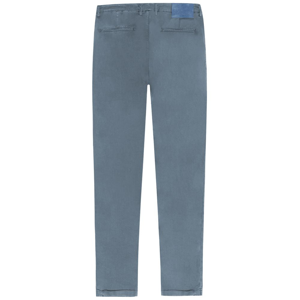 Light Blue Cotton Men Jeans - ventzia