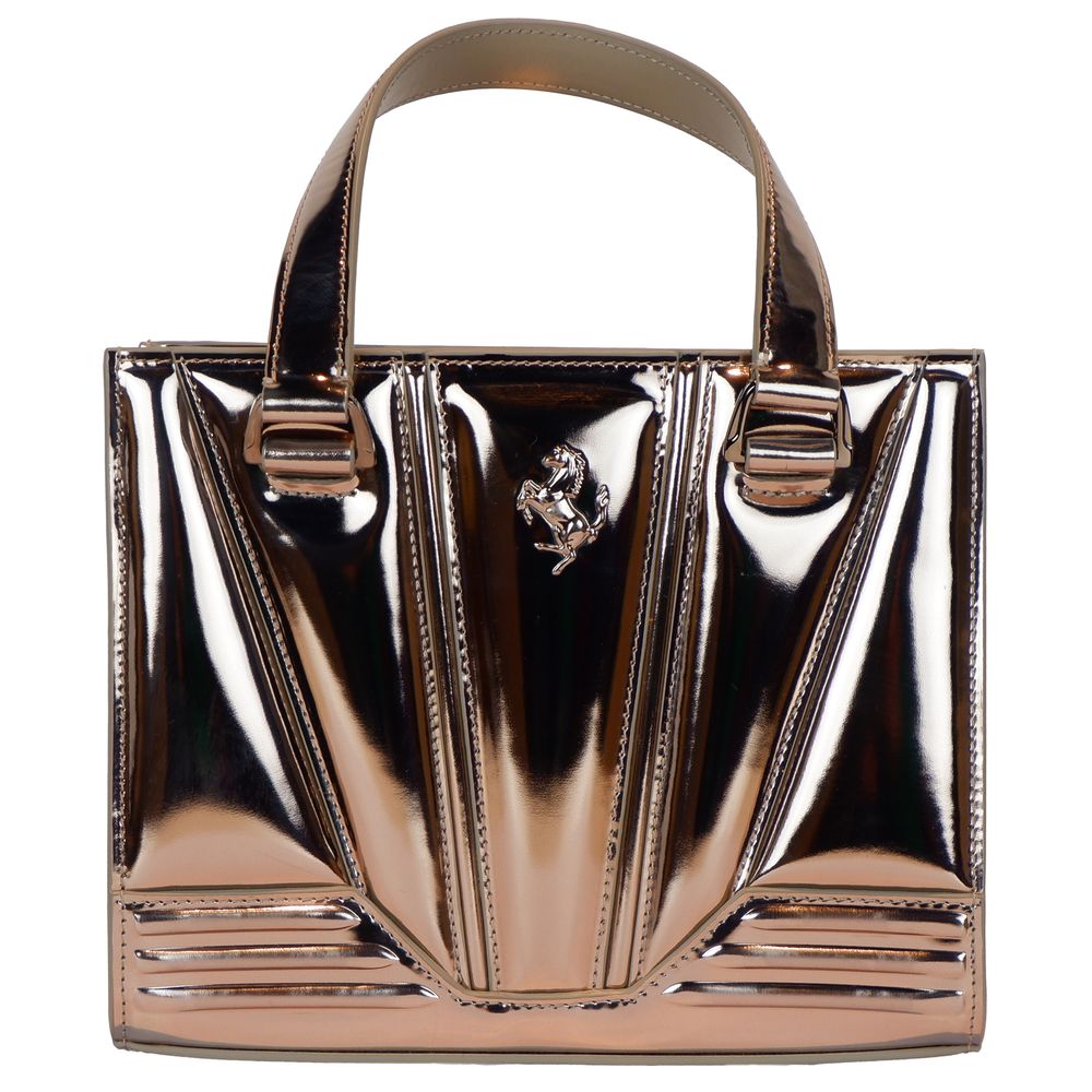 Gray Leather Handbag - ventzia