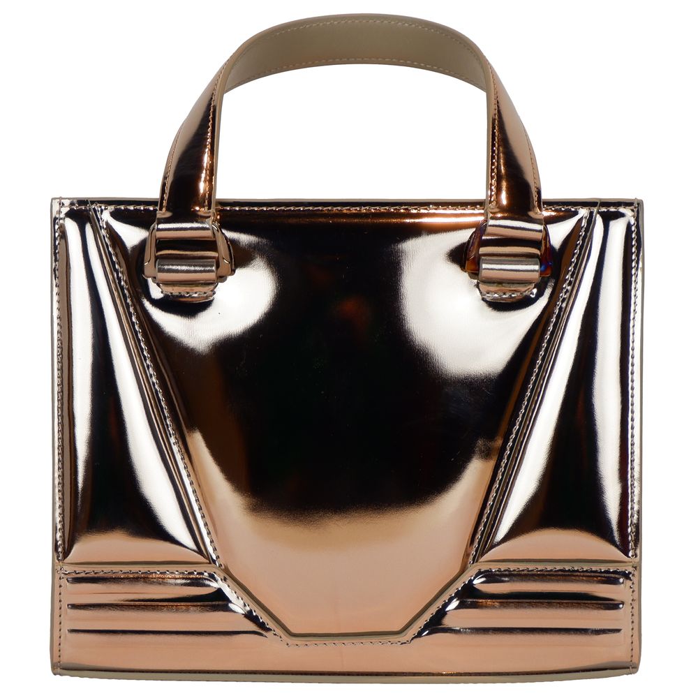Gray Leather Handbag - ventzia