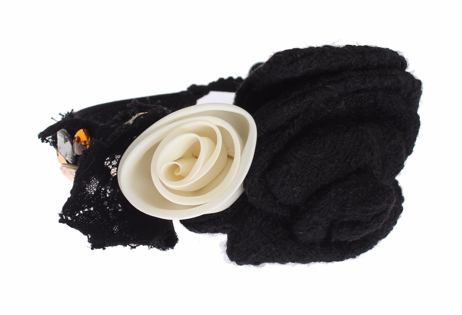 Elegant Crystal-Embellished Silk Diadem - ventzia