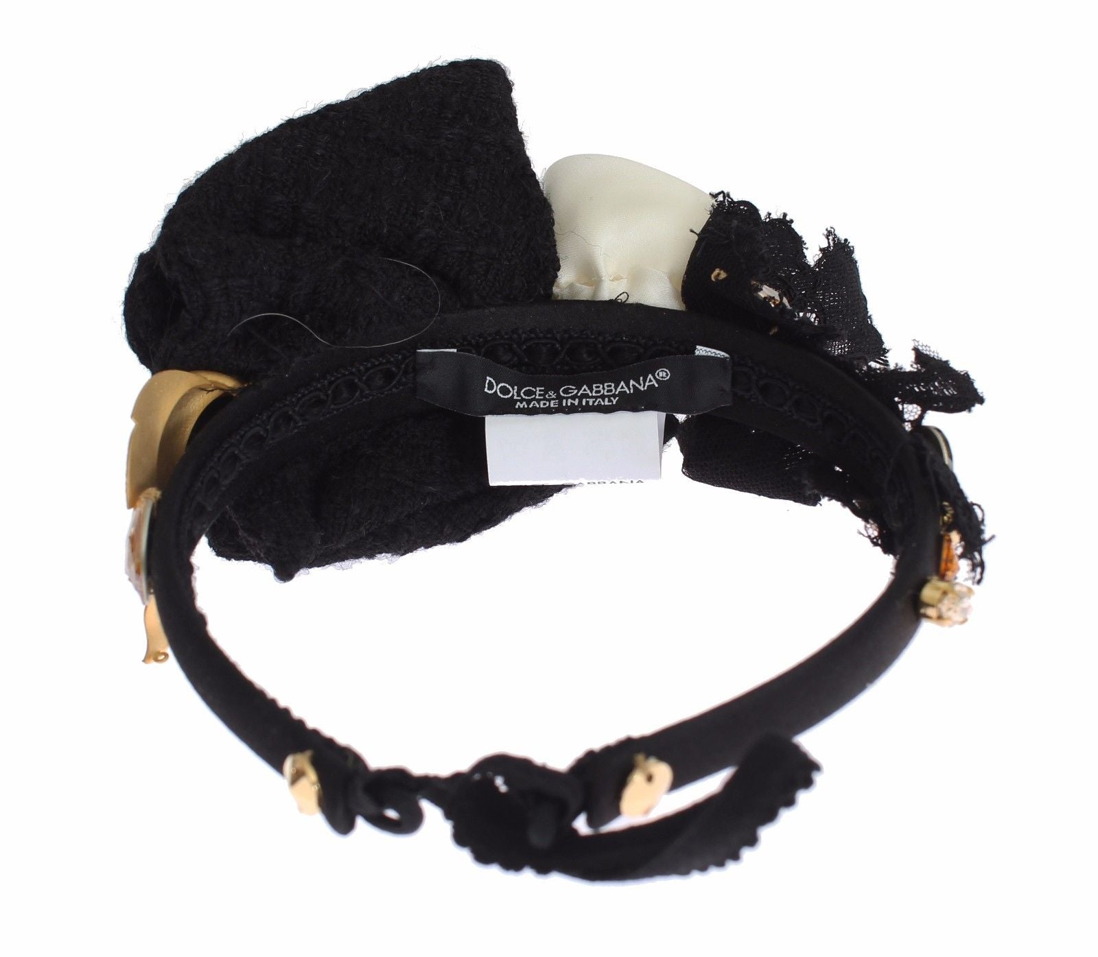 Elegant Crystal-Embellished Silk Diadem - ventzia