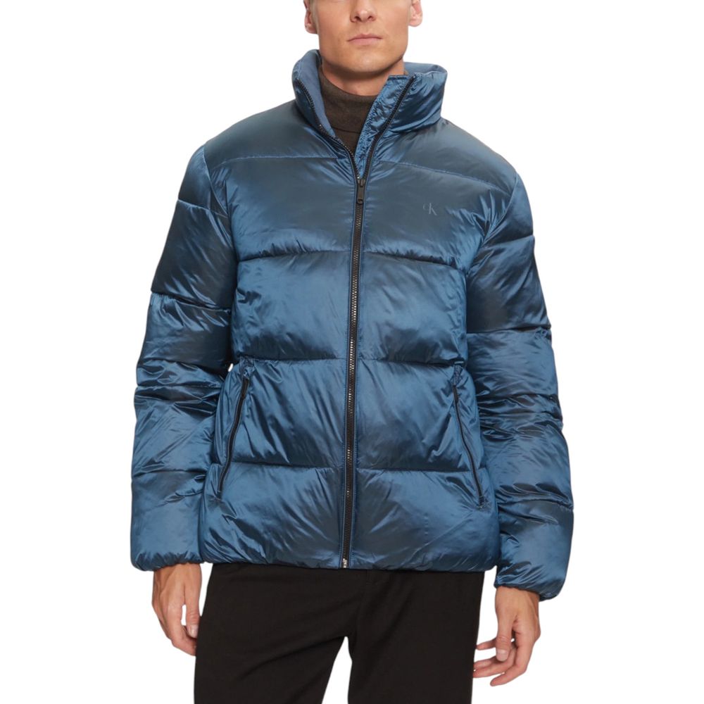 Blue Recycled Polyamide Jackets & Coat - ventzia