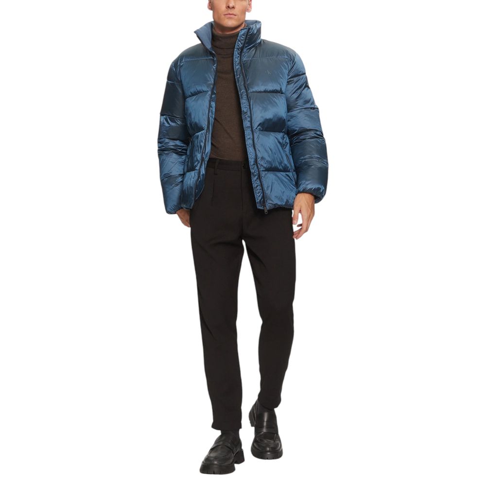 Blue Recycled Polyamide Jackets & Coat - ventzia