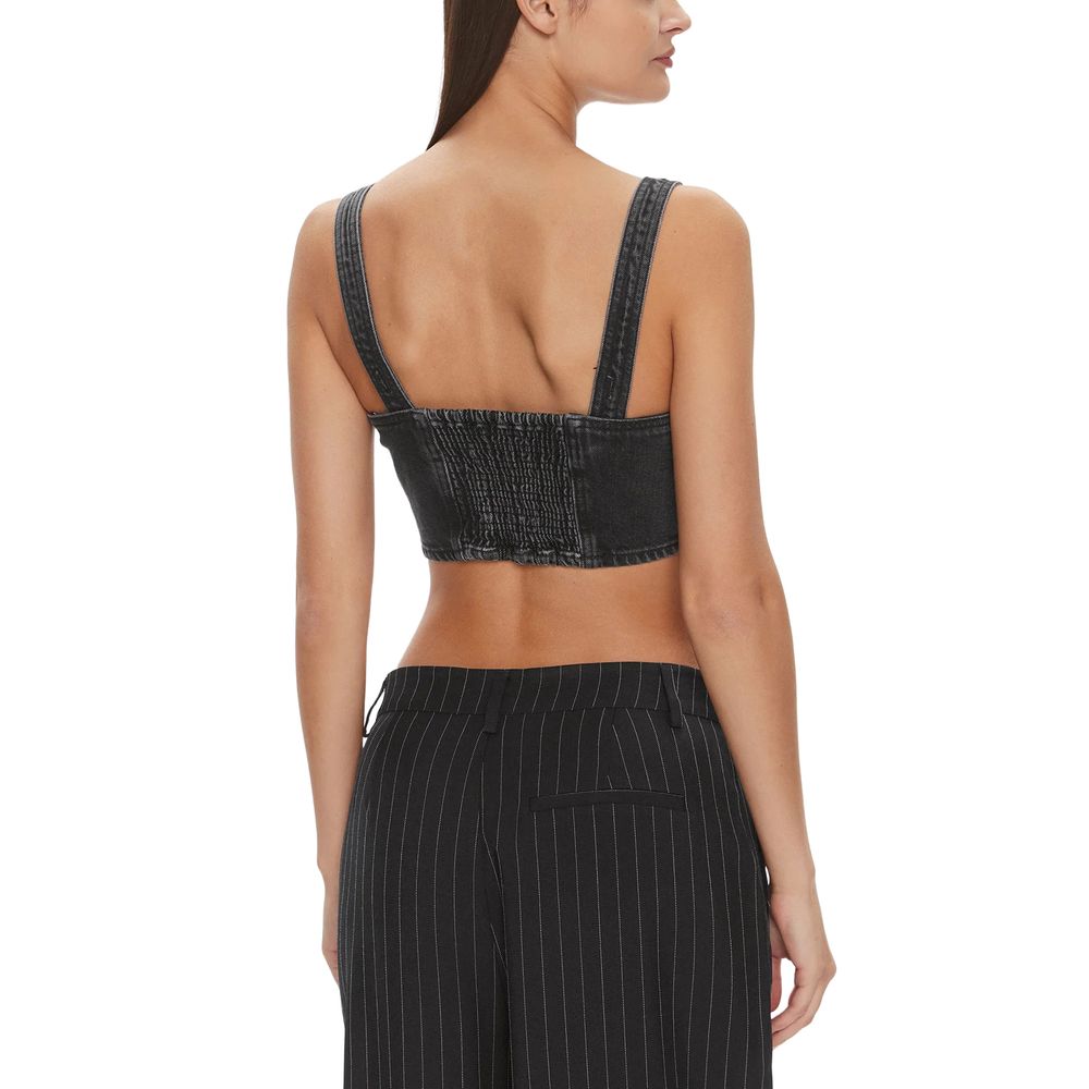 Black Recycled Cotton Top - ventzia