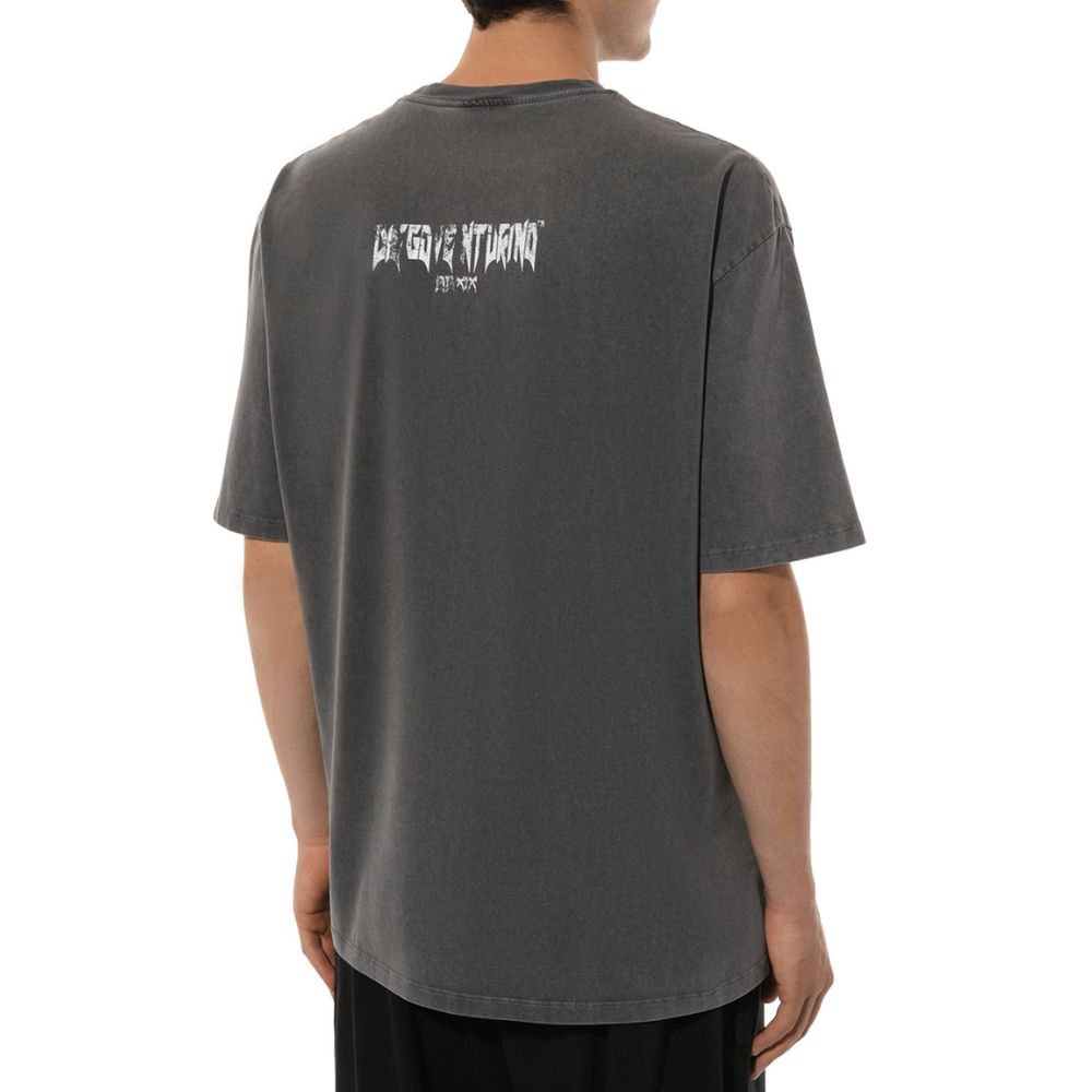 Gray Cotton T-Shirt - ventzia