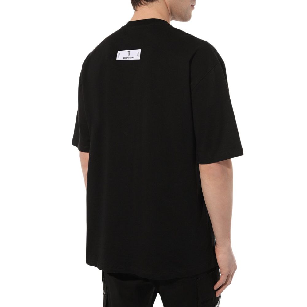 Black Cotton T-Shirt - ventzia