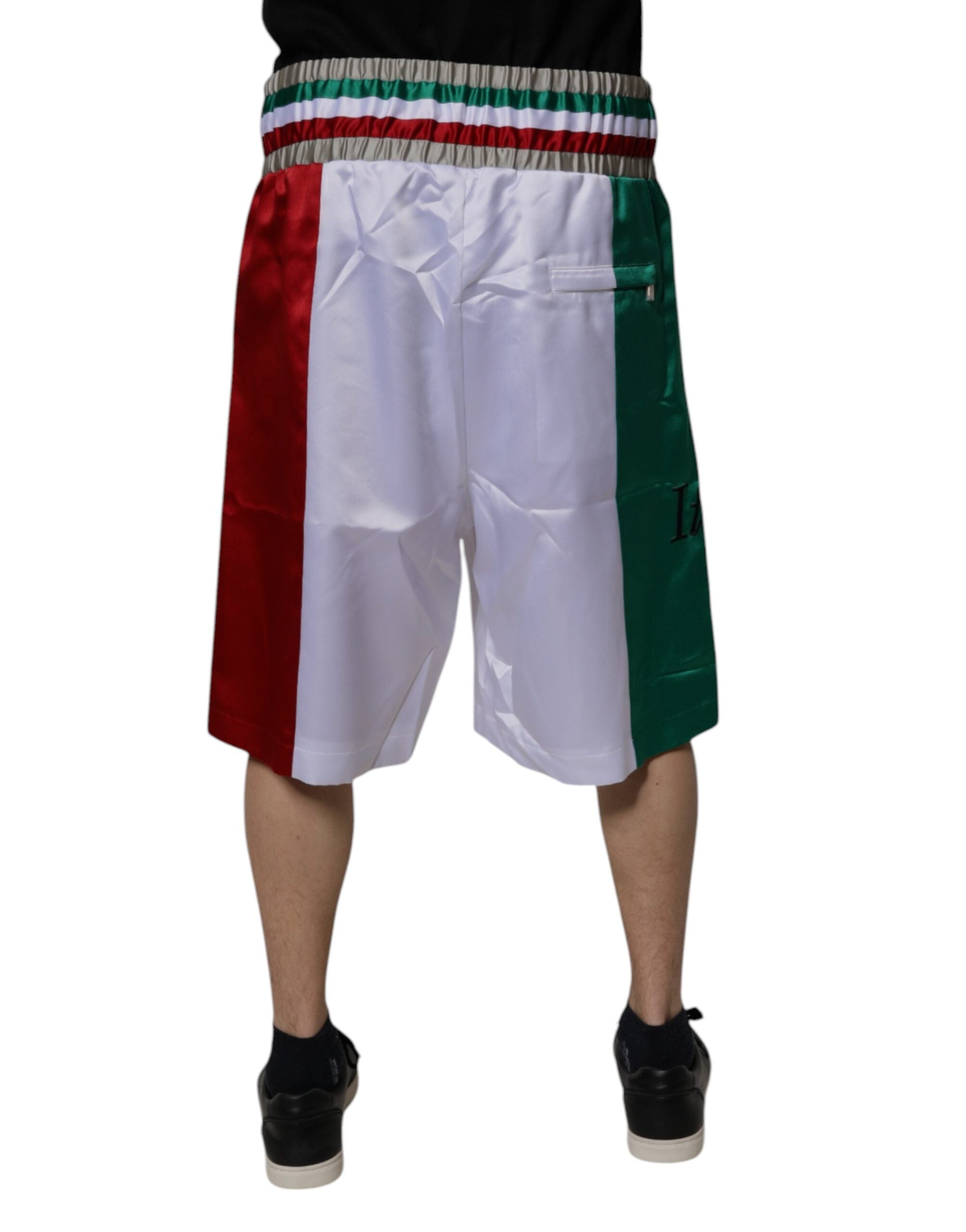 Multicolor Italia Polyester Bermuda Shorts - ventzia