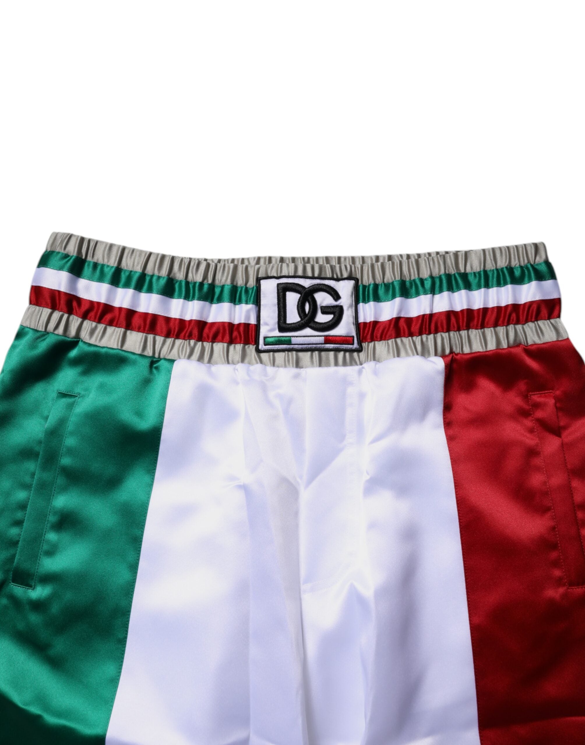 Multicolor Italia Polyester Bermuda Shorts - ventzia