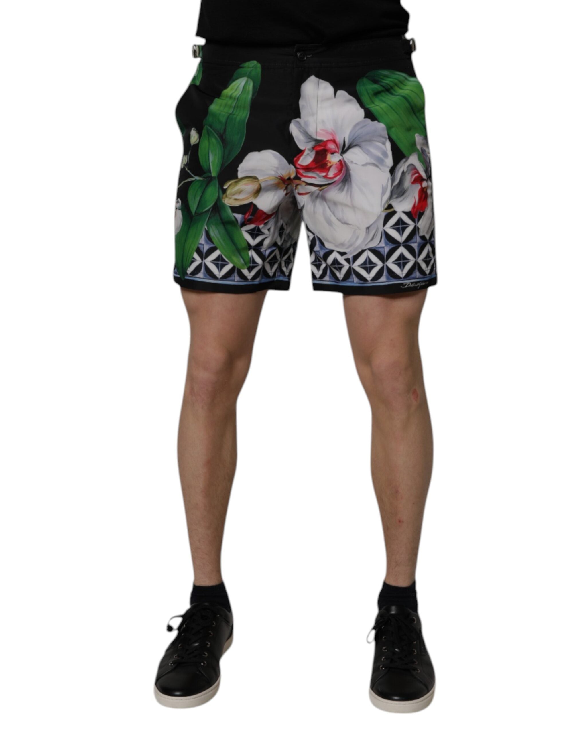 Multicolor Floral Polyester Men Bermuda Shorts - ventzia