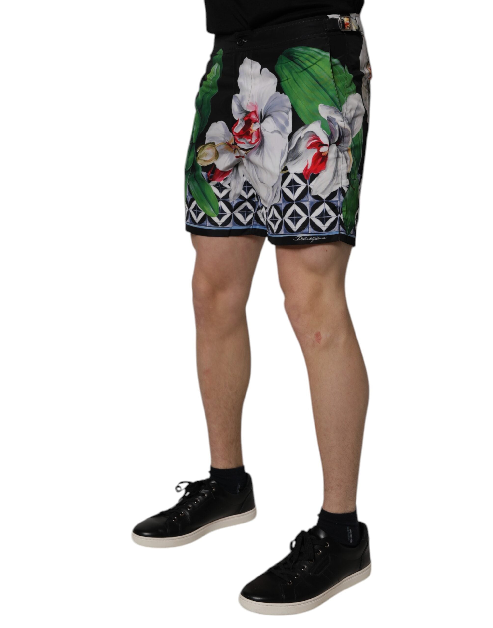 Multicolor Floral Polyester Men Bermuda Shorts - ventzia